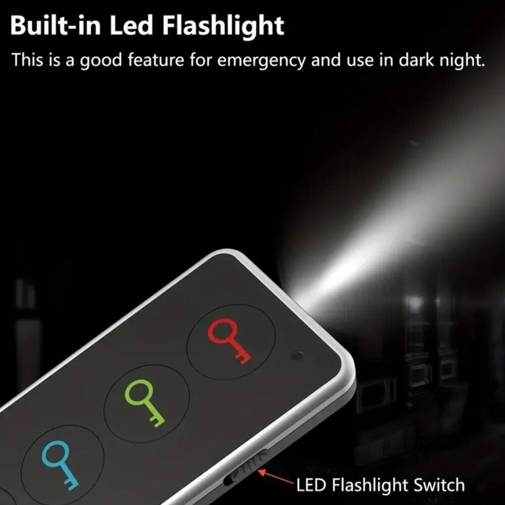 NWT Key Remote Finder Set With 1 Transmitter 4 Receivers LED Flashlight Tracker - Picture 8 of 16